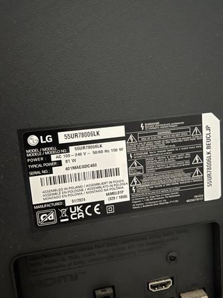 TV LG 55UR78006LK