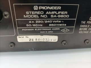 Amplificador Pioneer SA-9800 Plata
