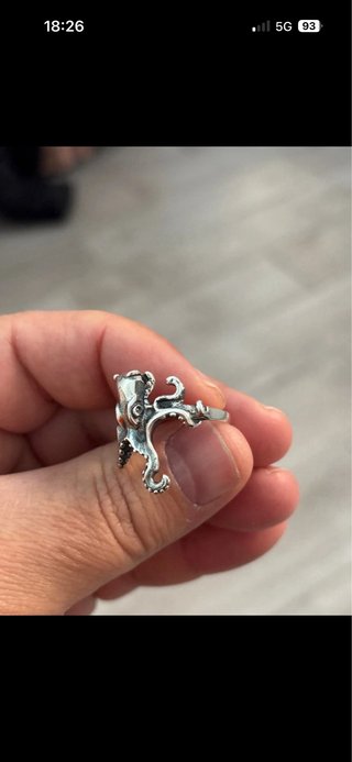 Anello Argento 925 Octopus