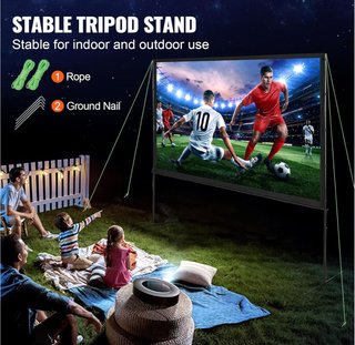 Pantalla proyector VEVOR 100" portátil con trípode