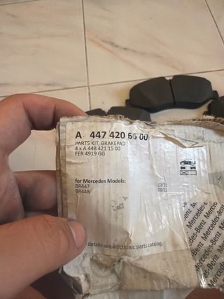 Pastillas Freno Traseras Mercedes Vito