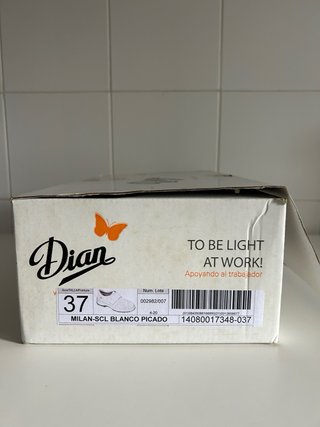 Zapato Dian Blanco Talla 37 Antibacteriano
