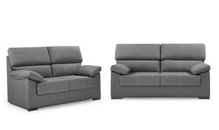 Sofá 3 plazas + 2 plazas beige/gris