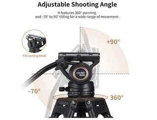 Cayer BV30L Trípode Video Profesional