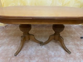 Mesa de comedor extensible de madera