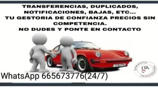 Transferencia de vehículos turismo furgoneta ect