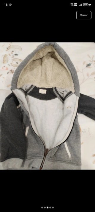Sudadera Nanos niño gris con forro