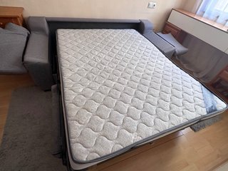 Sofá Cama Italiano Gris Tela