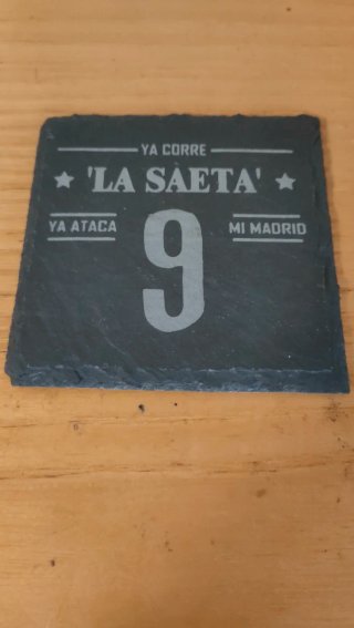 Real Madrid Posa vasos pizarra  personalizados