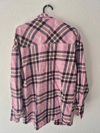 Camisa cuadros rosa H&M Oversize XXS