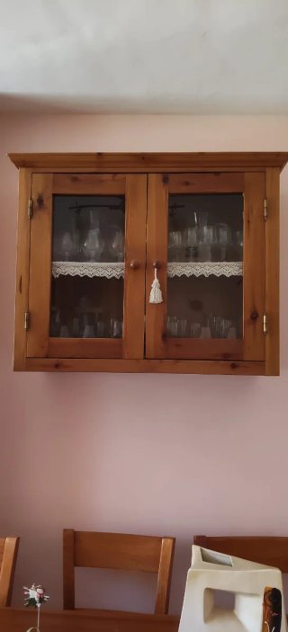 Dos vitrinas de madera y cristal madera de roble