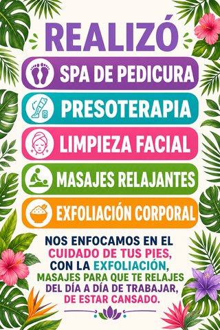 Masajes Relajantes Pedicura limpieza facial
