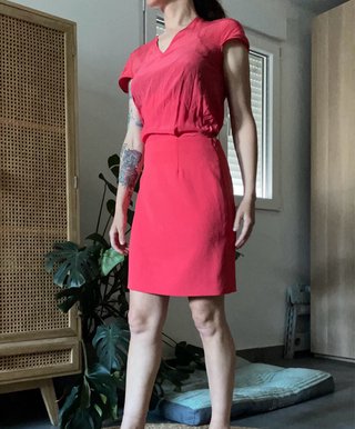 Vestido Karl Lagerfeld Rojo Seda