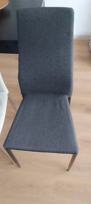 4 Sillas Comedor Beige y Gris