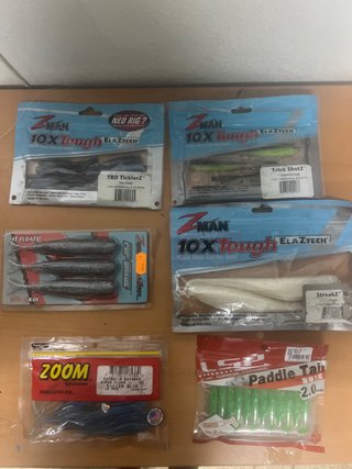 Lotes Vinilos Pesca Black Bass ZMan y Zoom