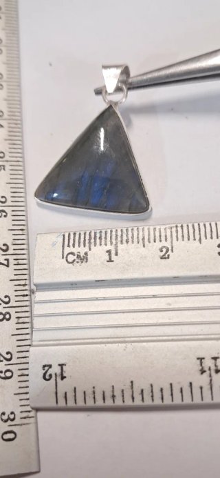 Ciondolo in Labradorite Blu Argento