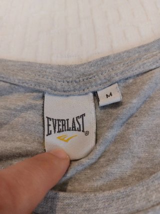 T-shirt Everlast slim fit grigio cotone