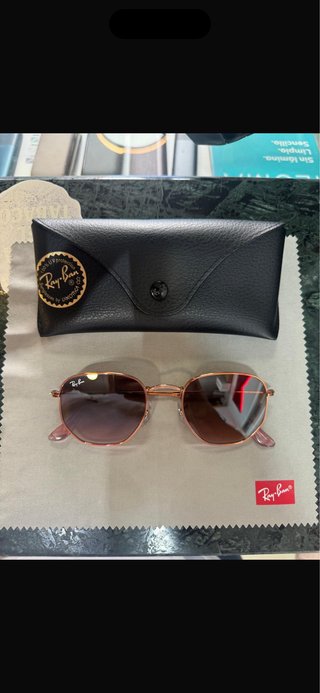 Gafas de sol Ray-Ban Octagonales Doradas Marrones