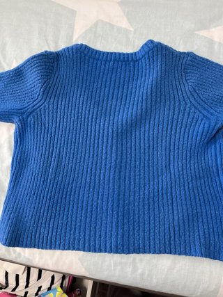 Tops manga larga azul y marrón Talla M