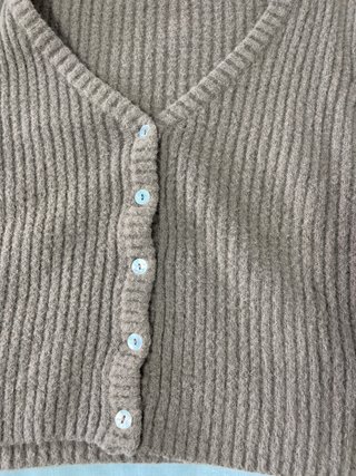 Tops manga larga azul y marrón Talla M