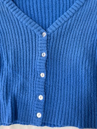 Tops manga larga azul y marrón Talla M
