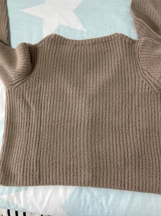 Tops manga larga azul y marrón Talla M