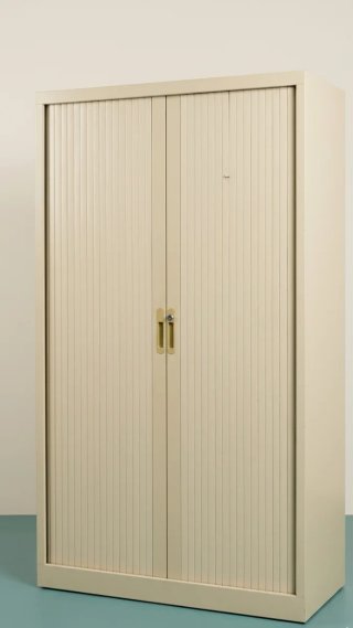 Armario Metálico Beige con Puertas Correderas