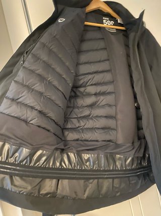 Chaqueta de Nieve Negra y Gris
