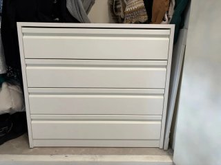 Cómoda 4 cajones madera blanca