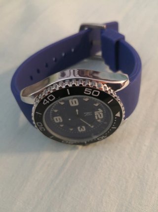 Orologio vintage blu e argento