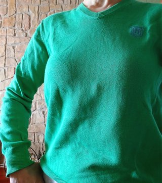 Jersey Hackett London Lana Merino Verde Talla S/M