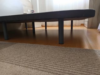 Base tapizada gris 150 cm