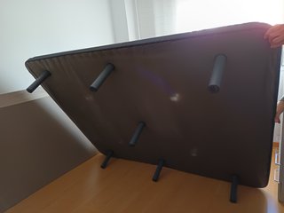 Base tapizada gris 150 cm