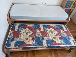 Cama nido con cajones de madera