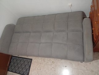 Sofá Cama Gris Tela