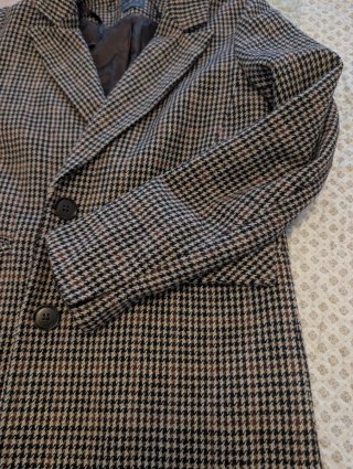 Chaquetón de paño cuadros marrones