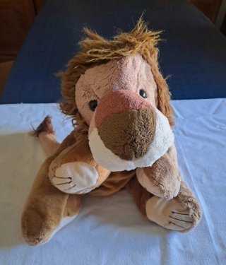 Coppia Peluche Leoni Vintage "Padre e Figlio"