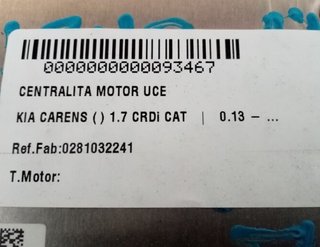 Centralita motor uce 0281032241 kia carens 115563