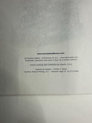 Mortadelo Y Filemón, Ediciones B, Telefonica.