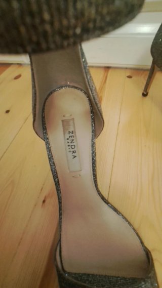 Sandalias de tacón plateadas