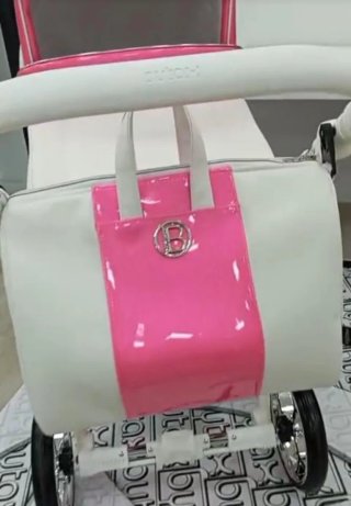 Cochecito Bebé Bytax 3 Piezas Blanco/Rosa