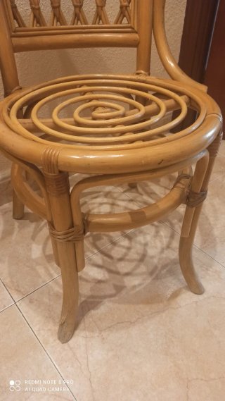 Sillas vintage ratán (2 unidades)