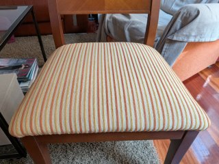 4 Sillas Comedor Madera Asiento Tapizado