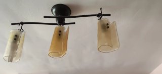 Lámpara de techo moderna cristal y metal