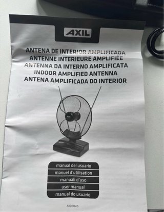 Antena TV Interior Amplificada AXIL