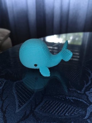 Baleia azul impressão 3D quarto infantil