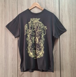Camiseta Bershka gris oversize estampado talla M