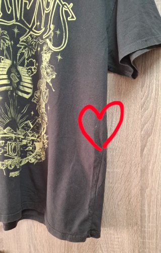 Camiseta Bershka gris oversize estampado talla M