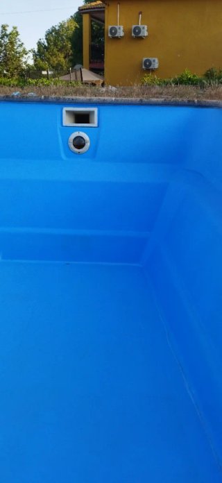 Piscina de fibra limpiar Y pintar como nueva