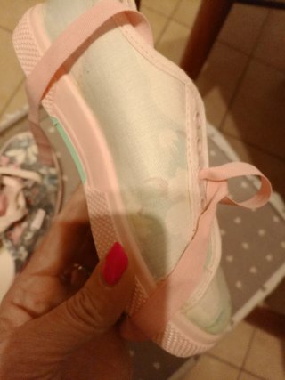 Scarpe vintage Camomilla con nastri rosa n.30